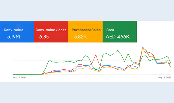 Total Sales Graph google ads